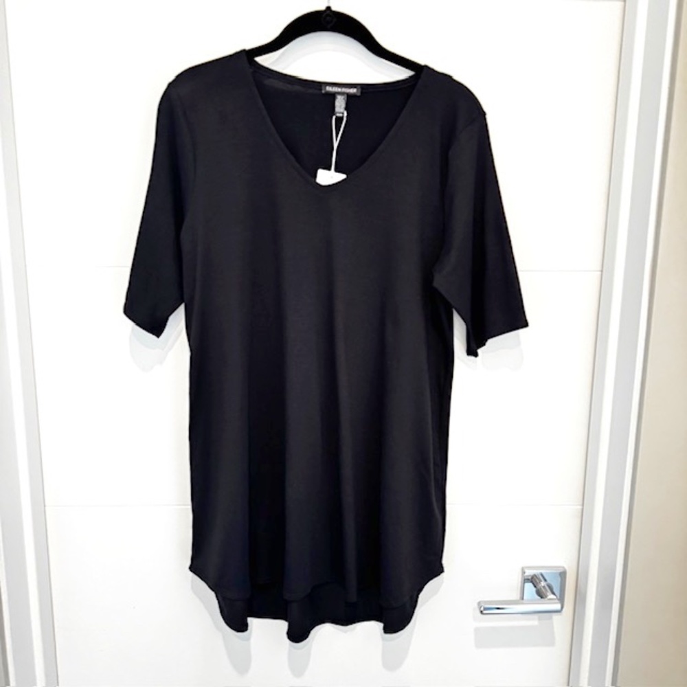 Eileen Fisher V-Neck Short Sleeve Tunic
